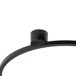 LED-kattovalaisin Saturno, musta, Ø 50 cm, metalli, 4 000 K