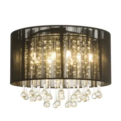 LED-kattovalaisin Sierra, silkkivarjostin, riipus