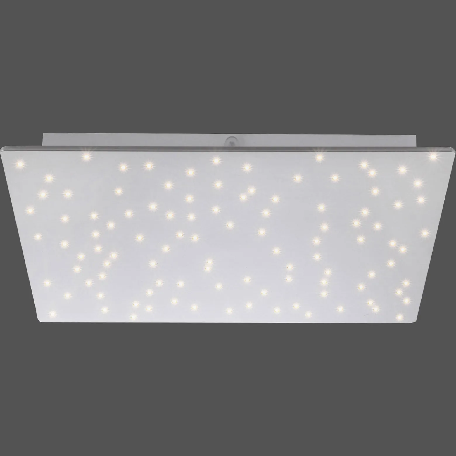 LED-kattovalaisin Sparkle CCT him., teräs, 45x45cm