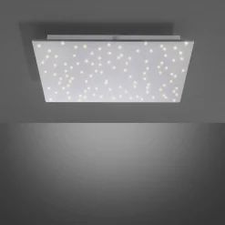 LED-kattovalaisin Sparkle CCT him., teräs, 45x45cm
