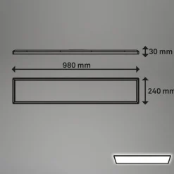 LED kattovalaisin Tava, musta, muovia, 98cm, taustavalo, taustavalo