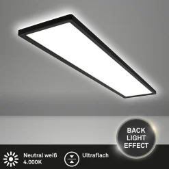 LED kattovalaisin Tava, musta, muovia, 98cm, taustavalo, taustavalo