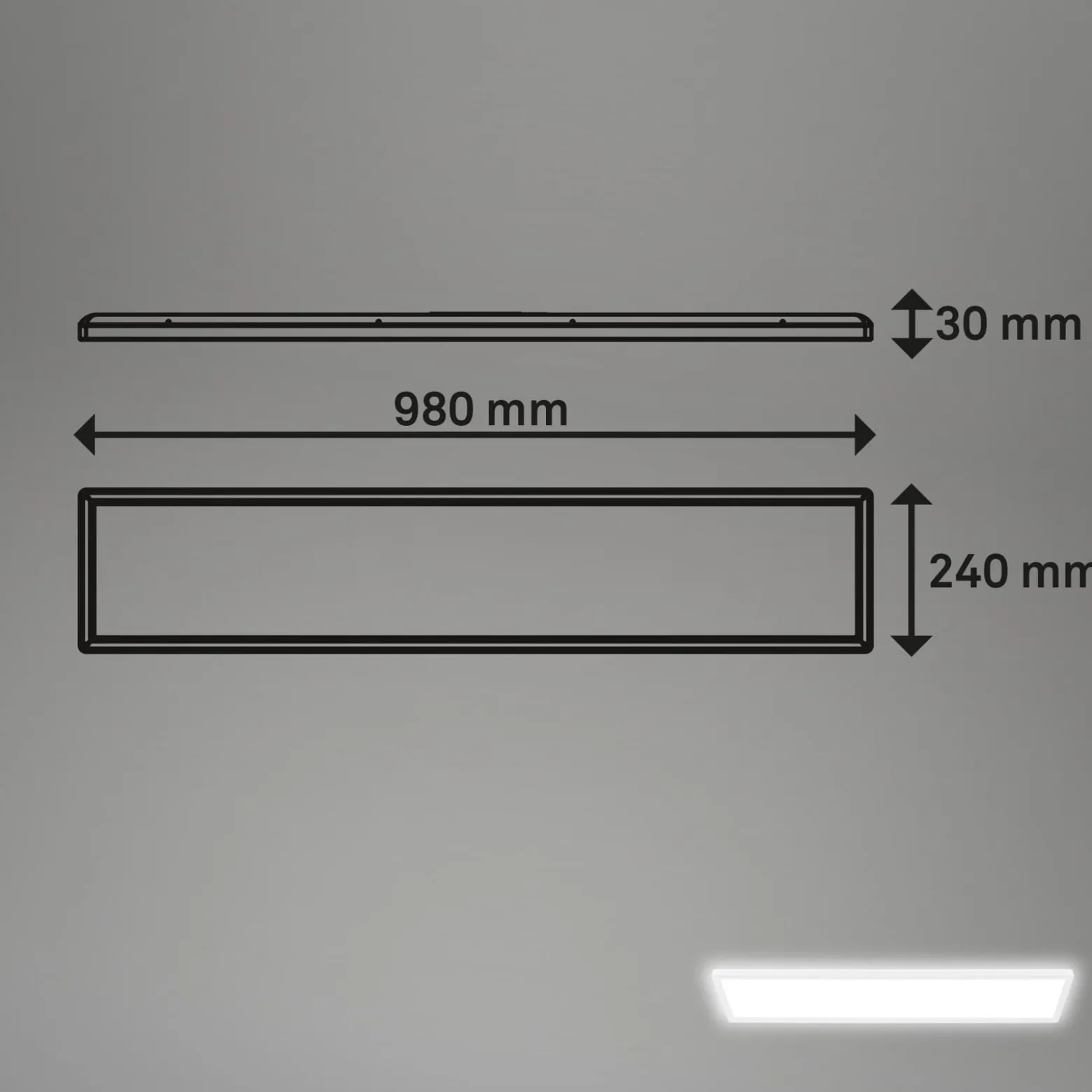 LED-kattovalaisin Tava, valkoinen, muovia, 98 cm, taustavalo