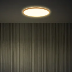 LED-kattovalaisin Tava Wood, Ø 42 cm, muovi, 3 000 K