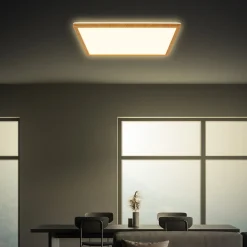 LED-kattovalaisin Tava Wood, 42 x 42 cm, muovi, 3 000 K