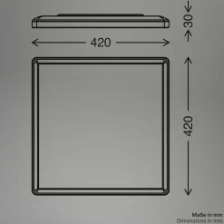 LED-kattovalaisin Tava Wood, 42 x 42 cm, muovi, 3 000 K