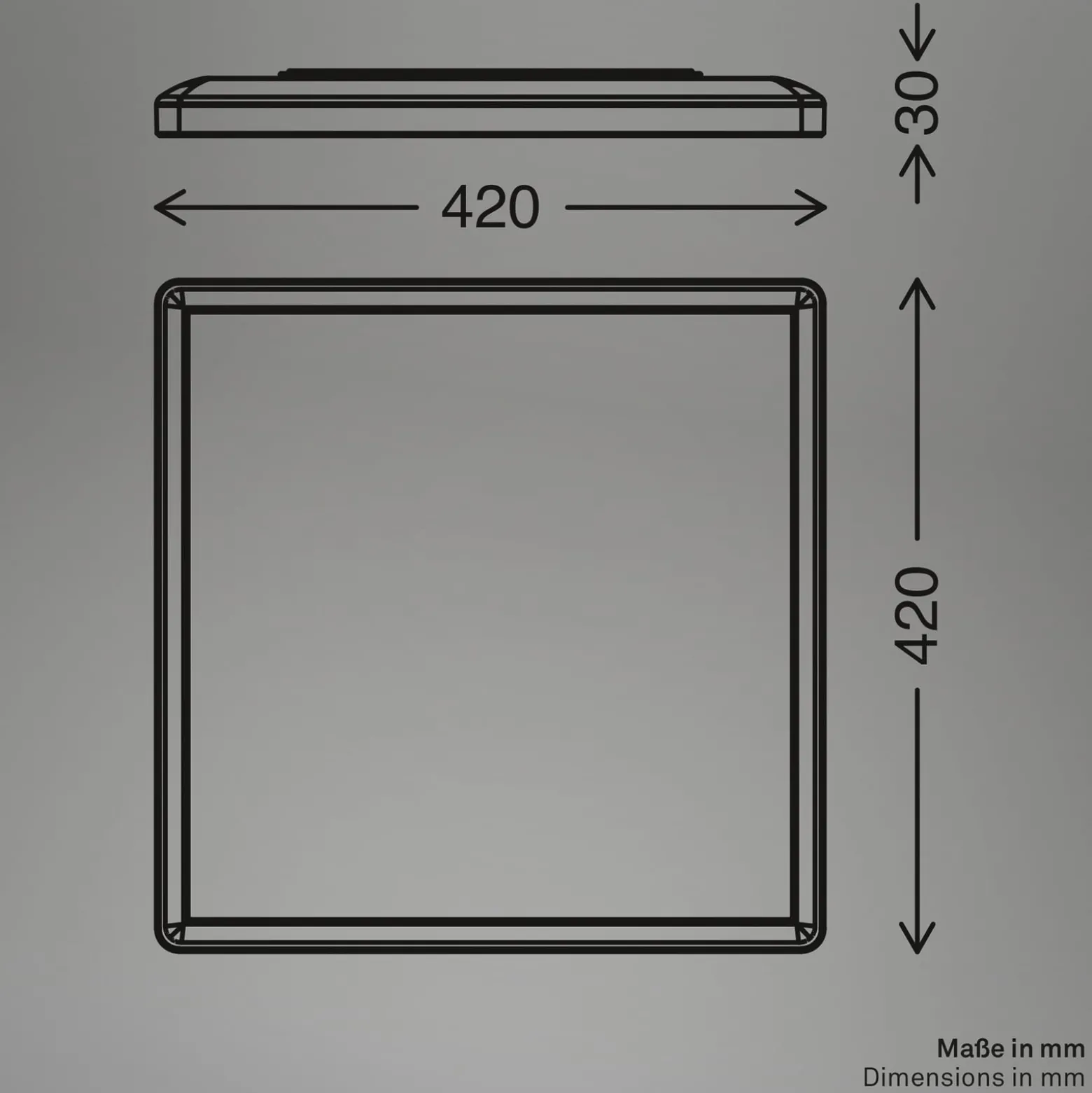 LED-kattovalaisin Tava Wood, 42 x 42 cm, muovi, 3 000 K