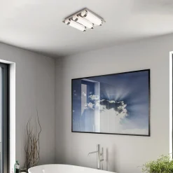 LED-kattovalaisin Tolorico, 35 cm, neliönmuotoinen