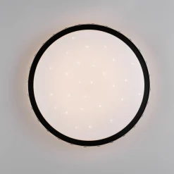LED-kattovalaisin Varda, musta, Ø 39 cm, kaukosäädin