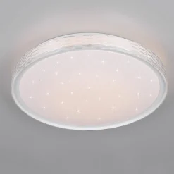 LED-kattovalaisin Varda, valkoinen, Ø 39 cm, kaukosäädin