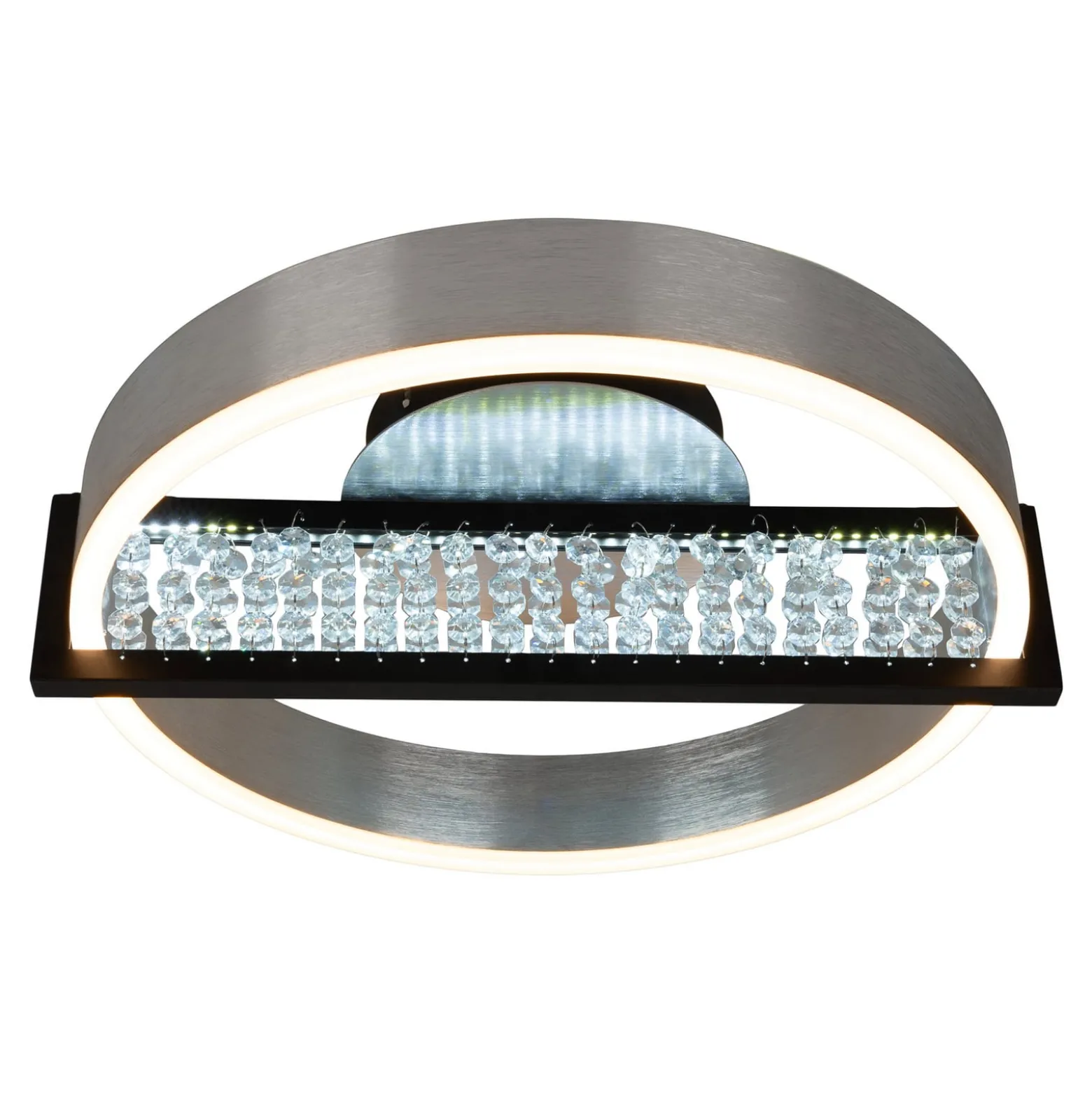 LED-kattovalaisin Yvaris, hopea, CCT, kaukosäädin