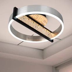LED-kattovalaisin Yvaris, hopea, CCT, kaukosäädin