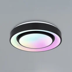 LED-kattovalo Sully RGBW, kaukosäädin, musta