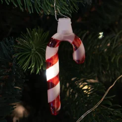 LED-keijuvalot Hannah Candy Cane punainen