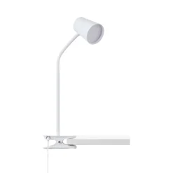LED-klipsipöytävalo Adda valk., 3-port. himmennys