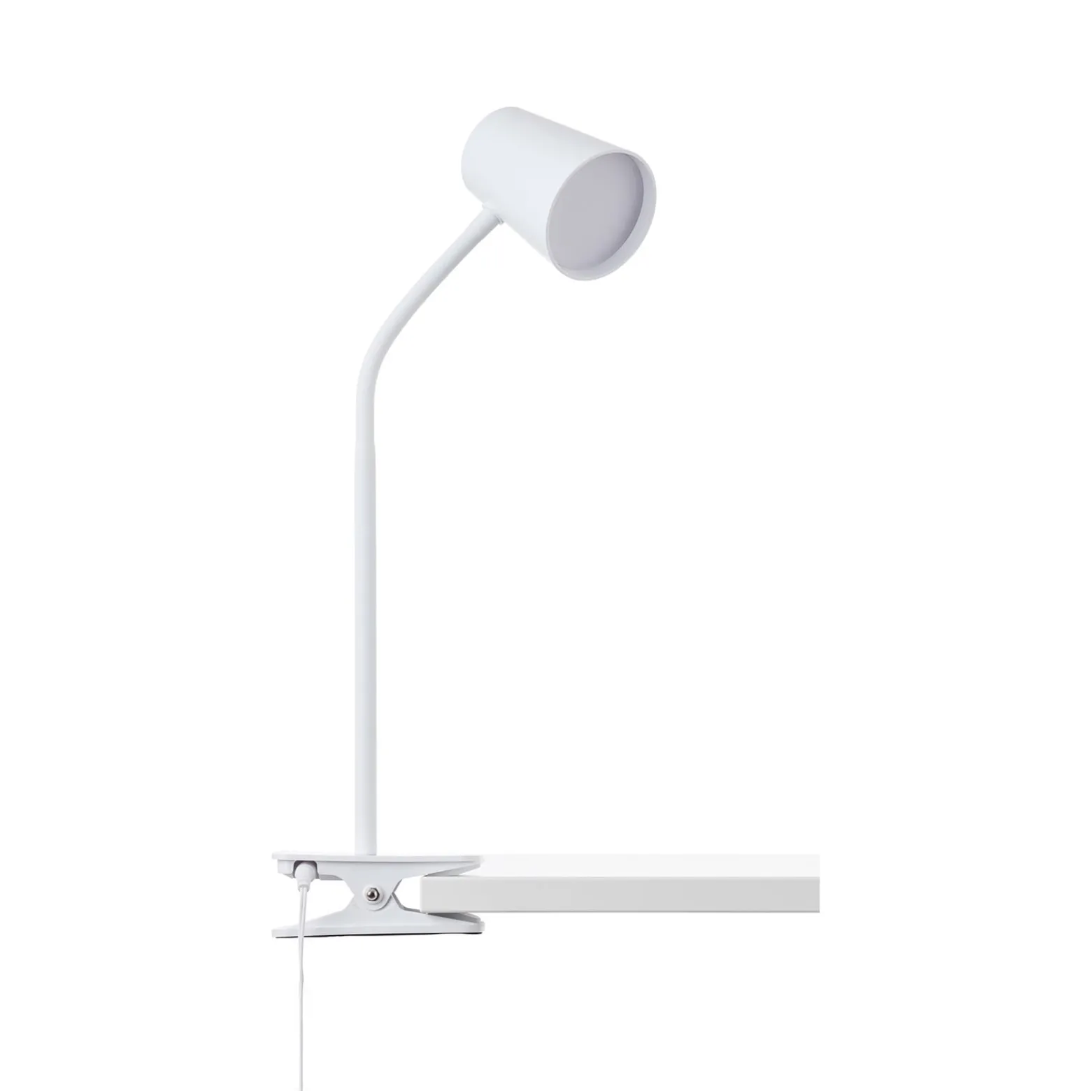 LED-klipsipöytävalo Adda valk., 3-port. himmennys