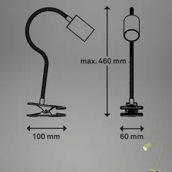 LED-klipsivalaisin Fleks, limenvihreä, joustava, metalli