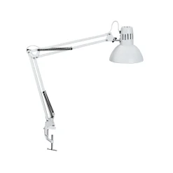 LED-klipsivalaisin MAULstudy, valkoinen, teräs, korkeus 44 cm, E27