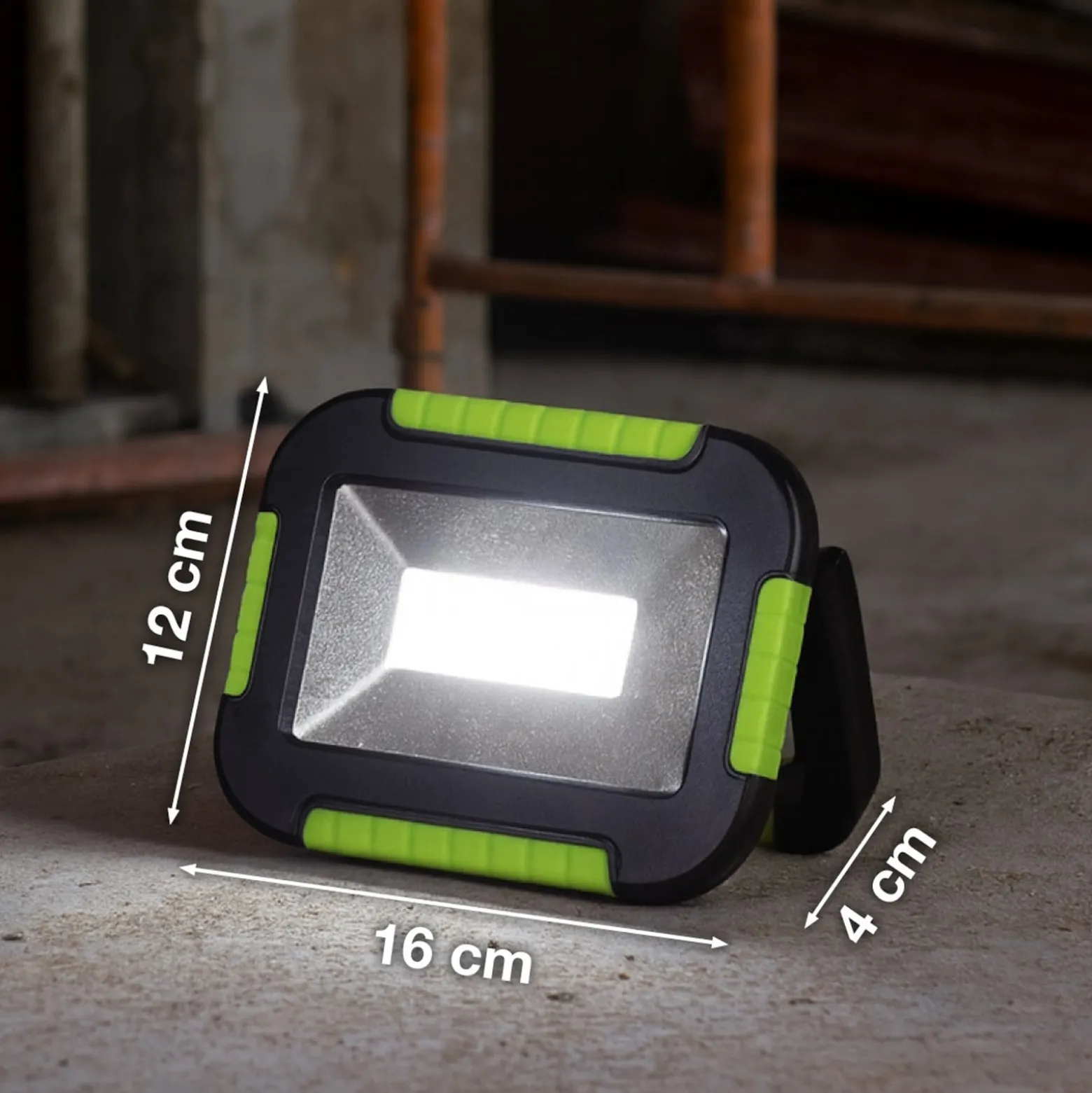 LED-kohdevalaisin ulos 850946, musta/vihreä, pituus 16 cm