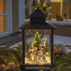 LED-koristelyhty Lumiukot, musta IP44, 42 cm