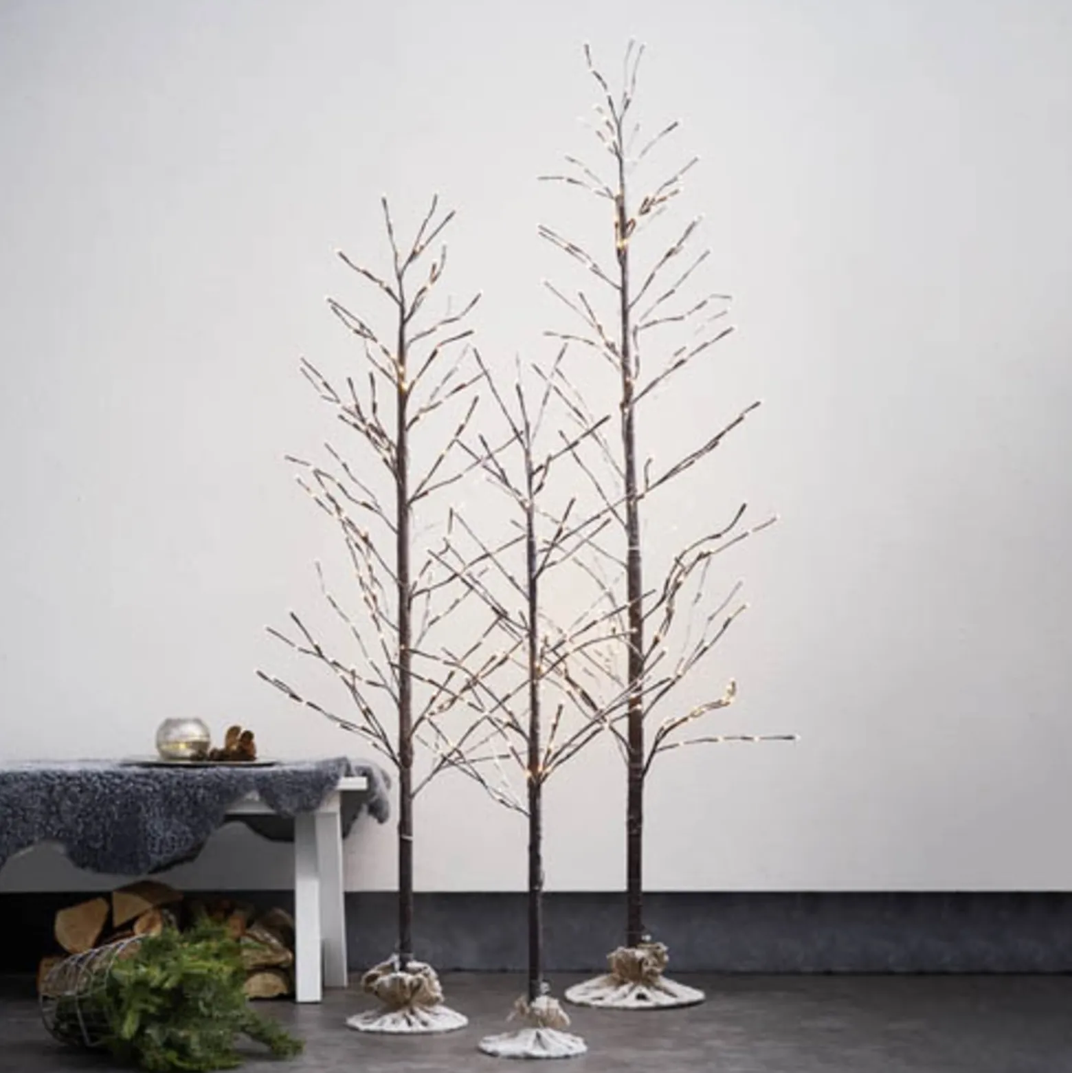 LED koristepuu Tobby Tree IP44 ruskea korkeus 120cm