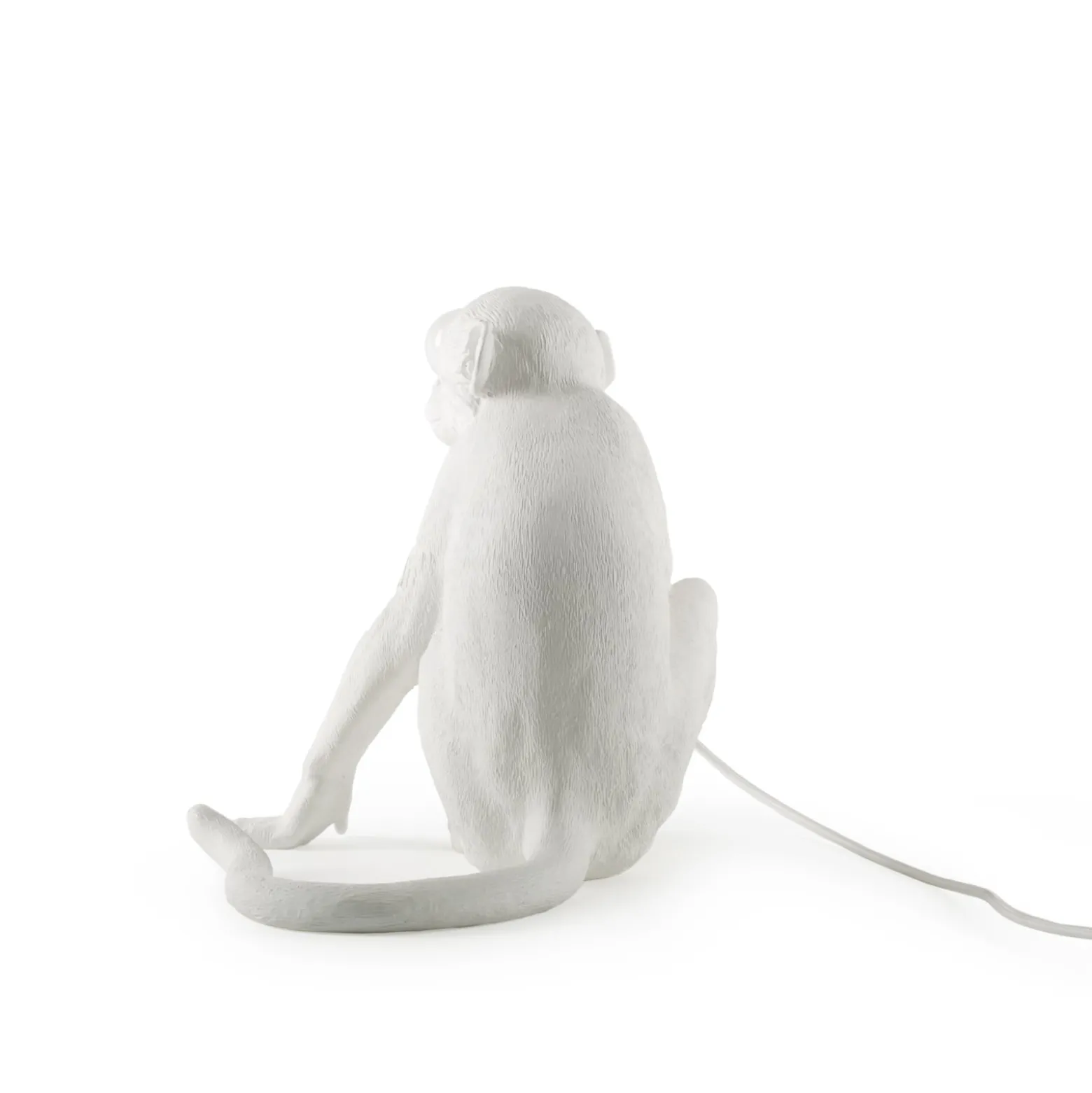 LED-koristepöytävalo Monkey Lamp, valkoinen/istuva