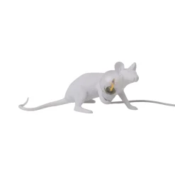 LED-koristepöytävalo Mouse Lamp USB makaava, valk.