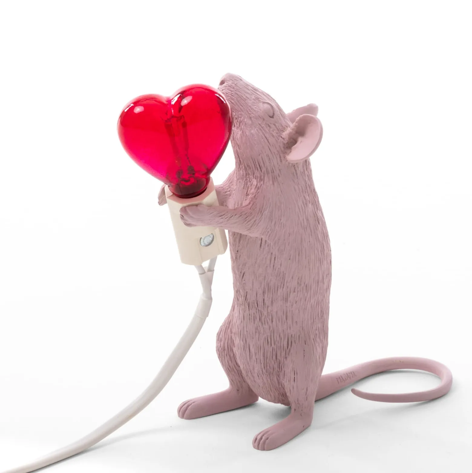 LED-koristepöytävalo Mouse Lamp USB Valentine valk