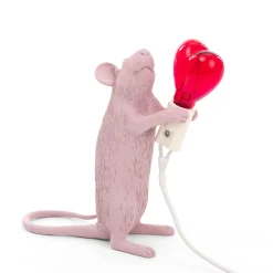 LED-koristepöytävalo Mouse Lamp USB Valentine valk