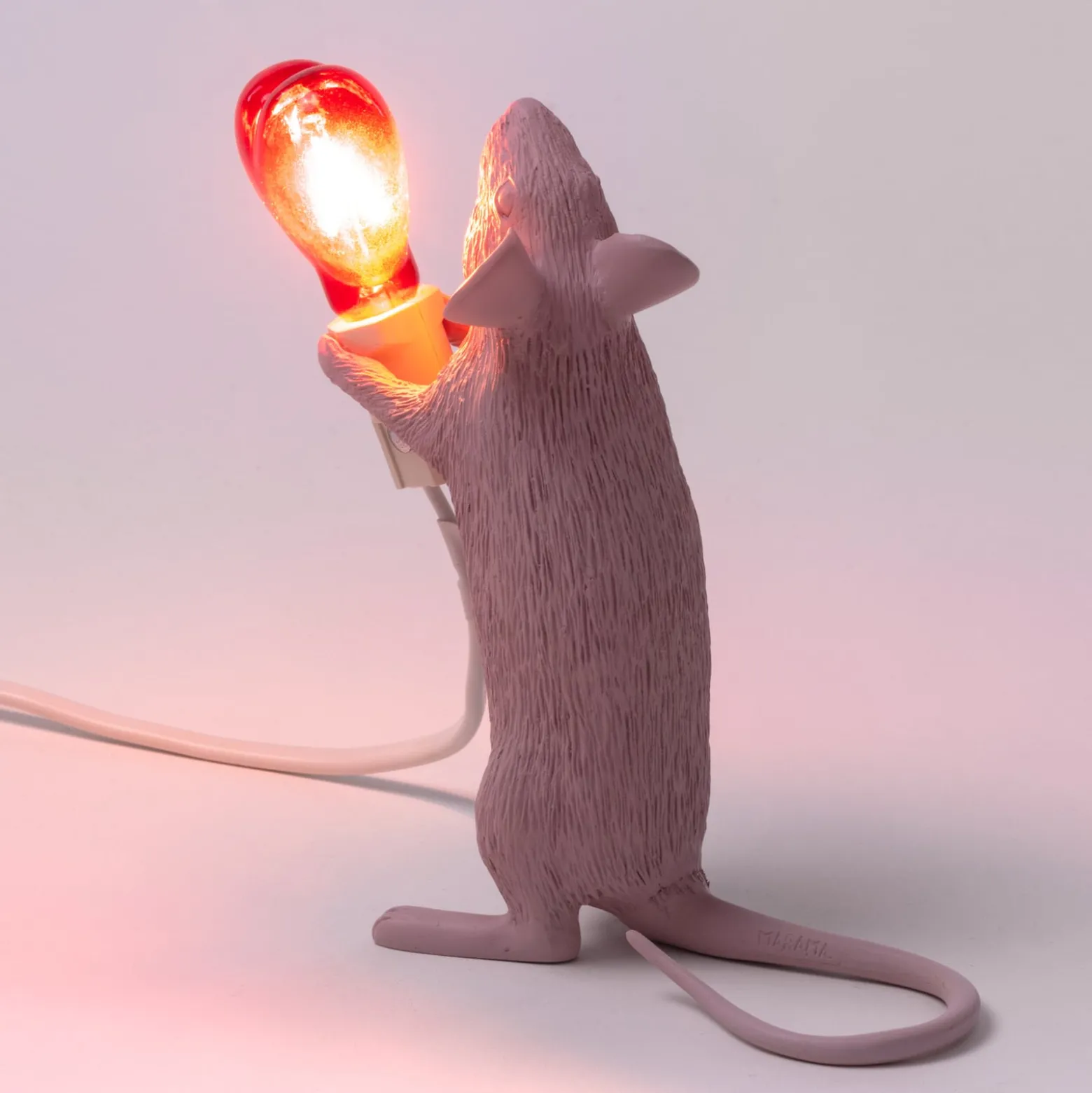 LED-koristepöytävalo Mouse Lamp USB Valentine valk