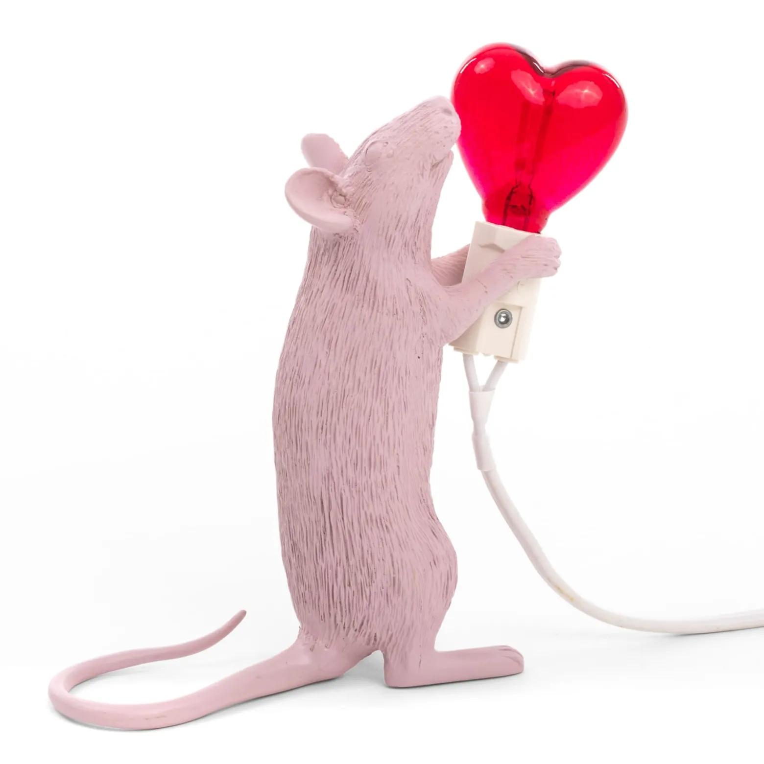 LED-koristepöytävalo Mouse Lamp USB Valentine valk