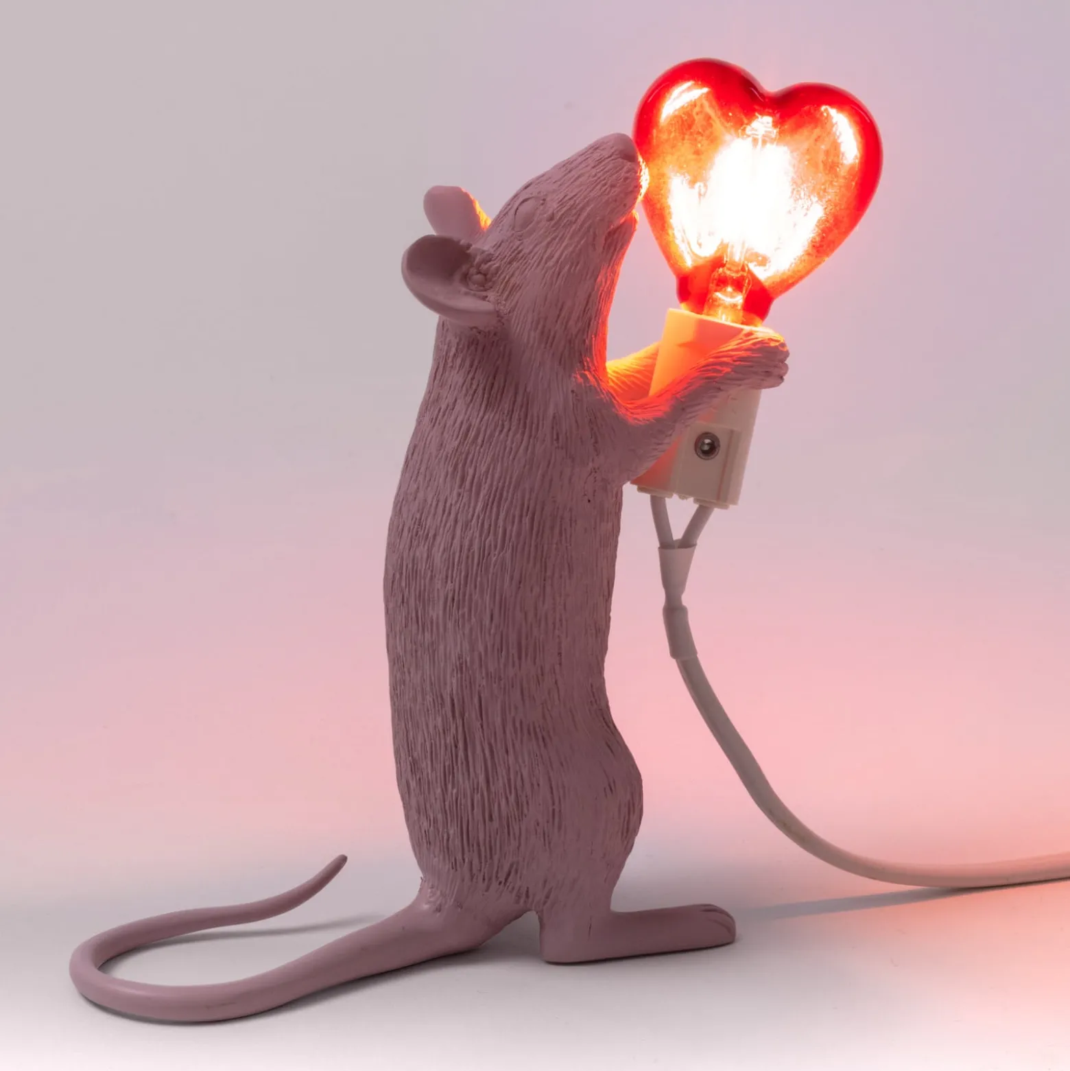 LED-koristepöytävalo Mouse Lamp USB Valentine valk