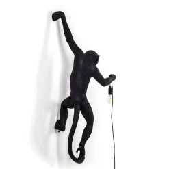 LED-koristeulkoseinävalo Monkey Lamp, vasen, musta