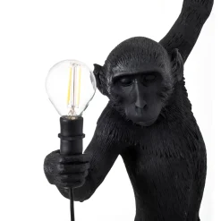 LED-koristeulkoseinävalo Monkey Lamp, vasen, musta