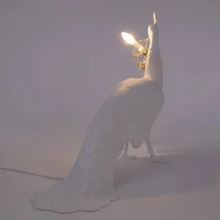 LED-koristevalo Peacock Lamp valk., lasikristalli