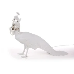 LED-koristevalo Peacock Lamp valk., lasikristalli