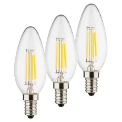 LED-kynttilälamppu E14 4W 2,700K Hehkulamppu 3 kpl sarja
