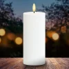 LED-kynttilä Sille, aurinkokäyttöinen, korkeus 20 cm, valkoinen, IP44