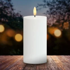 LED-kynttilä Sille, aurinkokäyttöinen, korkeus 15 cm, valkoinen, IP44