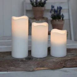 LED-kynttilät ulkokäyttöön, 3 kpl