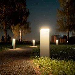 LED ladattava aurinkovalaisin Nusolar antrasiitti, korkeus 50cm