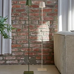 LED ladattava lattiavalaisin Nuindie IP54 120 cm pyöreä USB-C kuusen vihreä