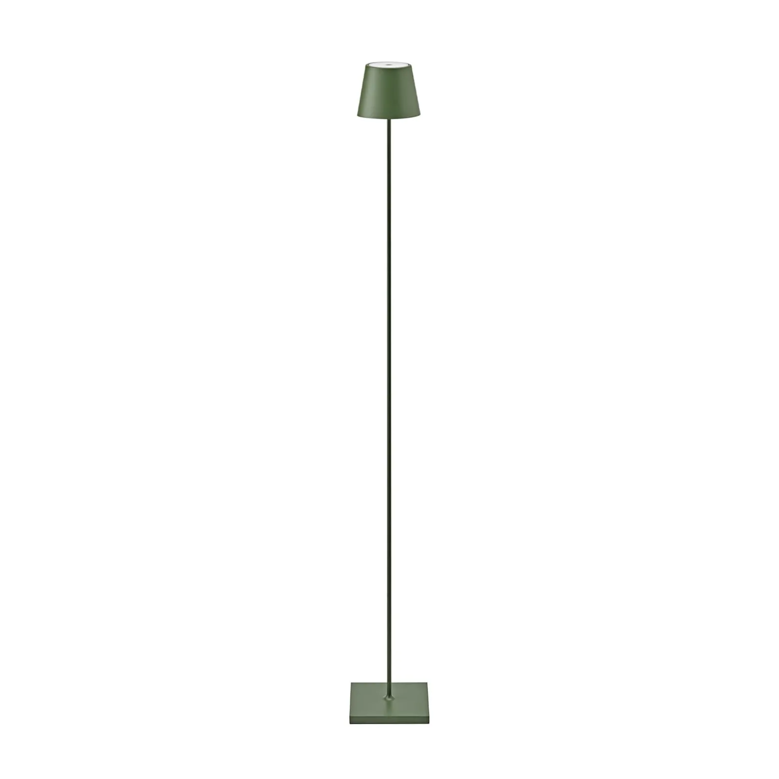 LED ladattava lattiavalaisin Nuindie IP54 120 cm pyöreä USB-C kuusen vihreä