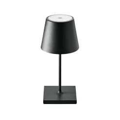 LED-ladattava pöytävalaisin Nuindie mini, USB-C, musta, IP54, himm.