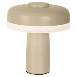 LED ladattava pöytävalaisin Pilu, beige Korkeus 16,5 cm metalli Touchdim