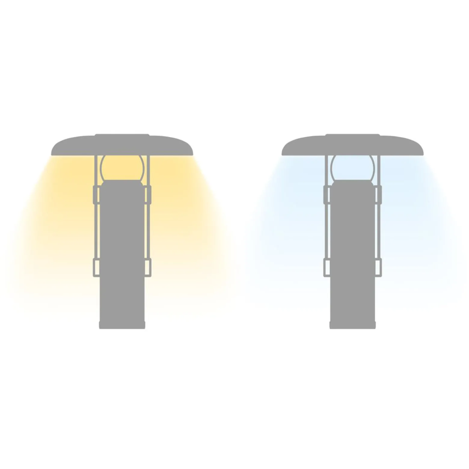 LED ladattava retkeilypöytävalaisin, musta, alumiini, PMMA, CCT