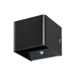 LED-ladattava seinävalaisin Magnetics, musta, USB, liiketunnistin