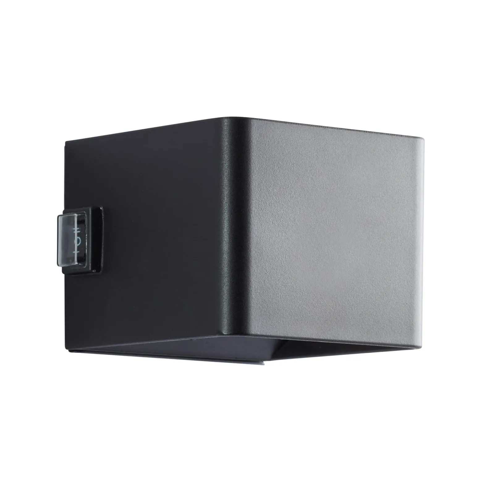 LED-ladattava ulkoseinävalaisin Iseo, musta, leveys 10 cm, anturi