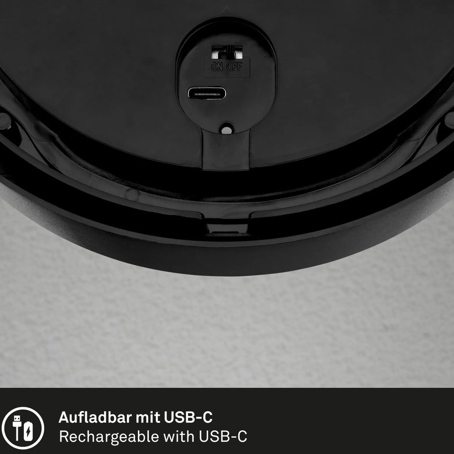 LED ladattava ulkoseinävalaisin 3785015 musta liiketunnistin 17cm
