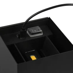 LED-ladattava ulkoseinävalaisin Talent, musta, leveys 10 cm Anturi